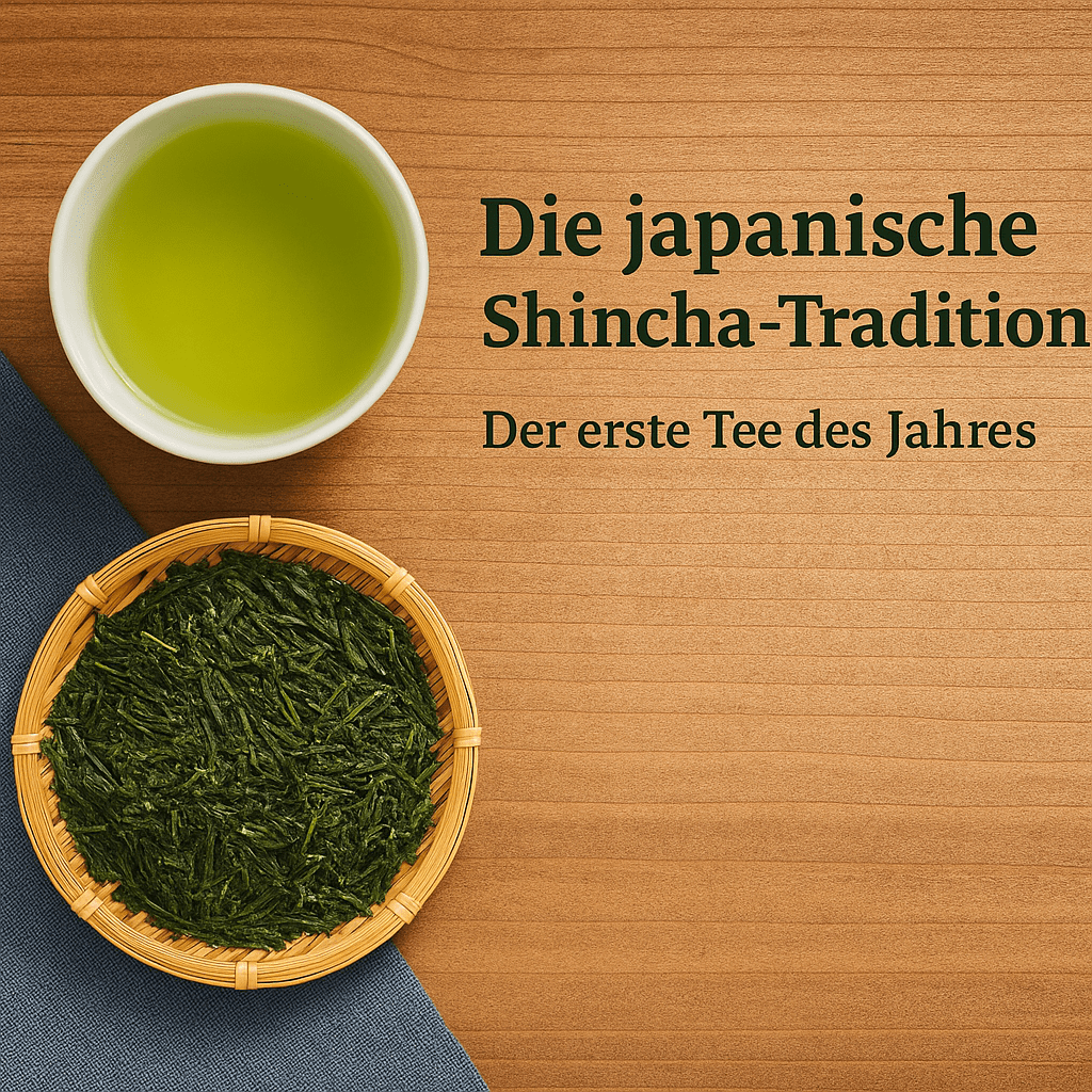 Shincha japanischer Tee und Schalen