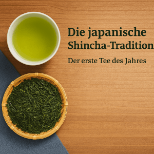 Shincha japanischer Tee und Schalen